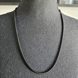 Steeltime Men's black IP Plated Stainless Steel 24" Snake Style Chain Necklaces